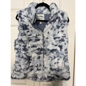 Dylan Women's‎ Faux Fur Vest Blue/ White Size Small